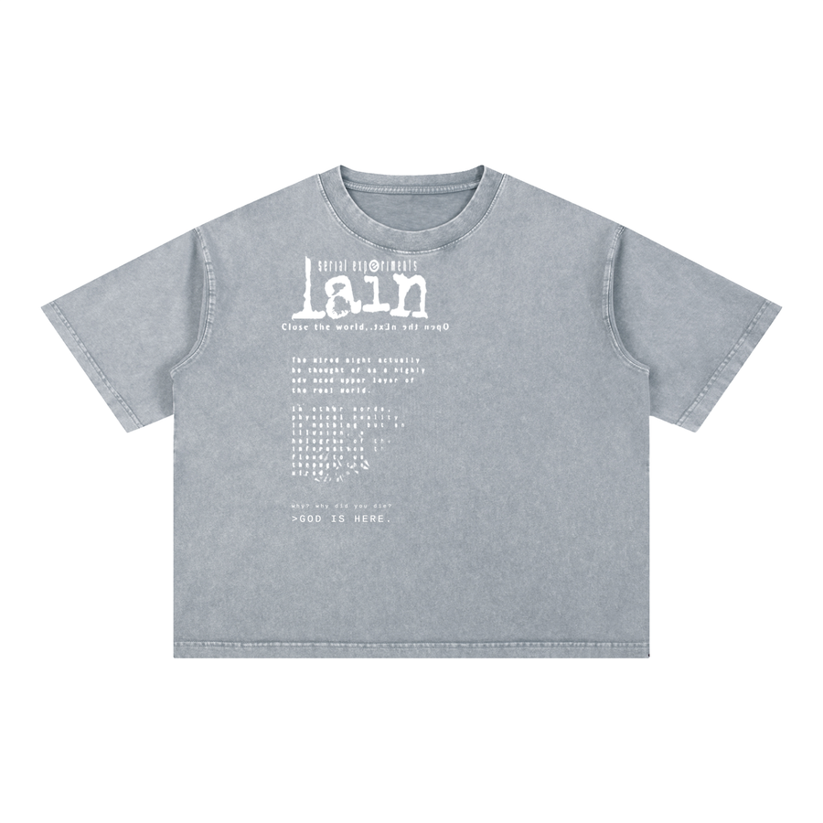 God Is Here Tee Mineral Wash Boxy Cotton T-Shirt