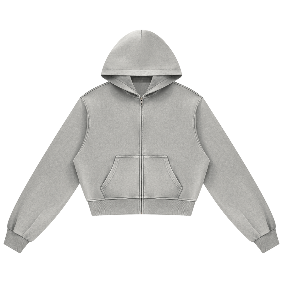 Serial Experiment Lain Women's Mineral Wash Full Zip Hoodie